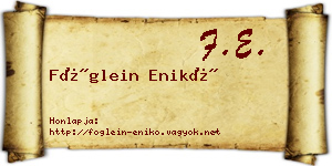 Föglein Enikő névjegykártya