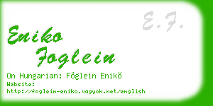 eniko foglein business card